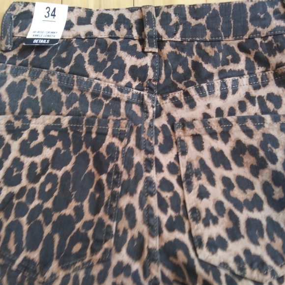NWT Cheetah leopard animal print skinny jeans - Picture 6 of 8